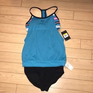 NWT Nike Tankini. Beautiful Teal Blue Color Combo